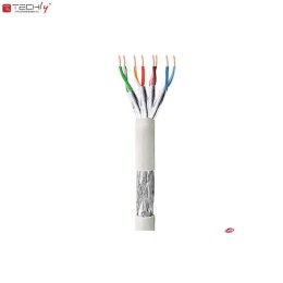Kabel instalacyjny TechlyPro skrętka Cat6 S/FTP drut, CCA, 305m szary Techly