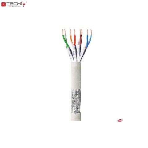 Kabel instalacyjny TechlyPro skrętka Cat6 S/FTP drut, CCA, 305m szary Techly Kabel instalacyjny TechlyPro skrętka Cat6 S/FTP drut, CCA, 305m szary Techly