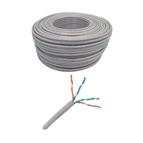 Kabel sieciowy skrętka LAN Netrack cat 5e UTP, szary, 100m , CCA NETRACK Kabel sieciowy skrętka LAN Netrack cat 5e UTP, szary, 100m , CCA NETRACK