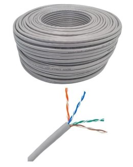 Kabel sieciowy skrętka LAN Netrack cat 5e UTP, szary, 50m , CCA NETRACK
