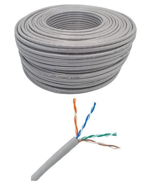 Kabel sieciowy skrętka LAN Netrack cat 5e UTP, szary, 50m , CCA NETRACK Kabel sieciowy skrętka LAN Netrack cat 5e UTP, szary, 50m , CCA NETRACK