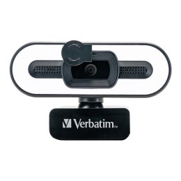 Kamera internetowa Verbatim AWC-02 1080p FHD USB 2.0 z mikrofonem i podświetleniem LED czarna Verbatim