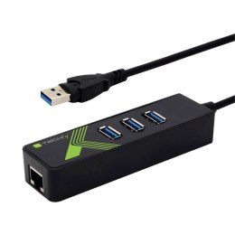 Karta sieciowa / Adapter Techly USB 3.0 na Gigabit RJ45 Hub 3x USB Techly
