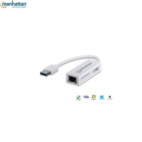Karta sieciowa Manhattan USB 3.0 na RJ45 10/100/1000 Gigabit Manhattan Karta sieciowa Manhattan USB 3.0 na RJ45 10/100/1000 Gigabit Manhattan