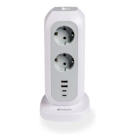 Listwa zasilająca Verbatim EUPT-01 EU Power Tower 11xAC 2xUSB 2xUSB-C Verbatim