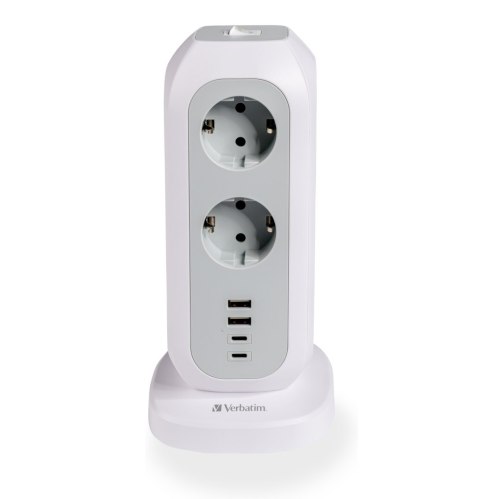 Listwa zasilająca Verbatim EUPT-01 EU Power Tower 11xAC 2xUSB 2xUSB-C Verbatim Listwa zasilająca Verbatim EUPT-01 EU Power Tower 11xAC 2xUSB 2xUSB-C Verbatim