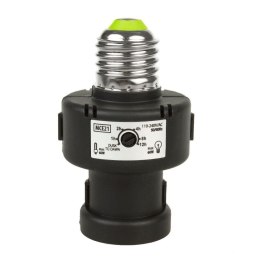 Oprawa żarówki E27 Maclean MCE21 B z czujnikiem zmierzchu oraz timerem 100W Maclean