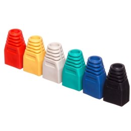Osłonka na wtyk RJ45 8p mix kolorów (100 szt) Netrack NETRACK