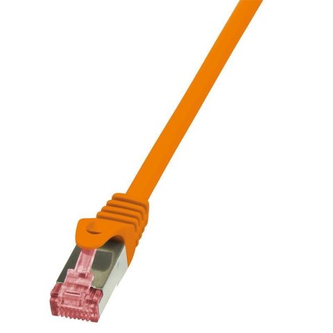 Patchcord LogiLink CQ2018S CAT.6 S/FTP 0,25m, pomarańczowy LogiLink Patchcord LogiLink CQ2018S CAT.6 S/FTP 0,25m, pomarańczowy LogiLink