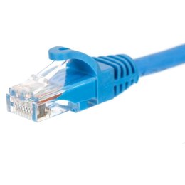 Patchcord RJ45, Netrack osłonka zalewana, kat. 5e UTP, 0,5m niebieski NETRACK