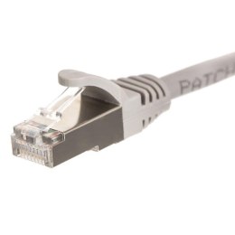 Patchcord RJ45, Netrack osłonka zalewana, kat. 6 FTP/STP, 0,25m szary NETRACK