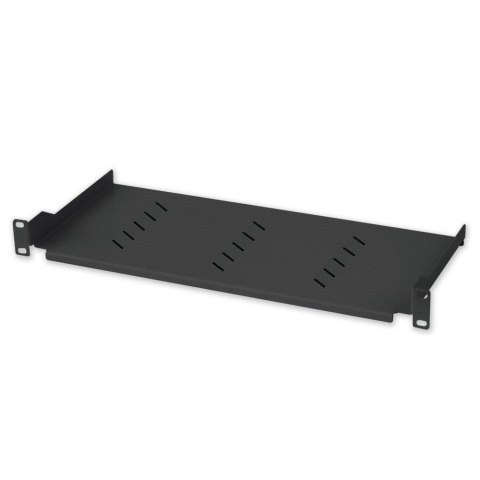 Półka do szafy 19" Techly 1U 150mm 2pkt. perforowana czarna Techly Półka do szafy 19" Techly 1U 150mm 2pkt. perforowana czarna Techly
