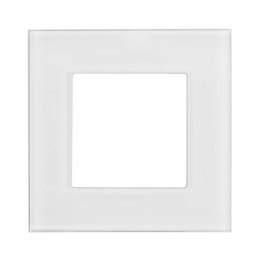 Ramka szklana Maclean MCE730W pojedyncza, biała, 86x86mm Maclean