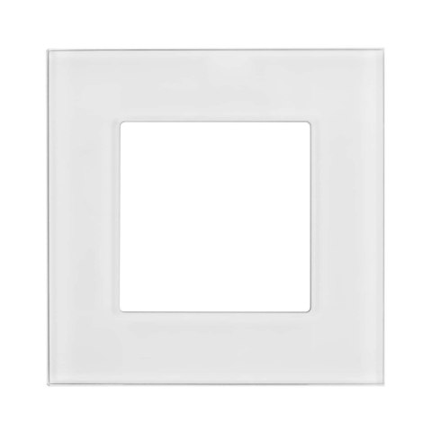 Ramka szklana Maclean MCE730W pojedyncza, biała, 86x86mm Maclean Ramka szklana Maclean MCE730W pojedyncza, biała, 86x86mm Maclean