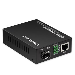Switch niezarządzalny Qoltec Dwukierunkowy Media Konwerter 1x RJ45 1x SFP | 1000Mb/s | 5V Qoltec