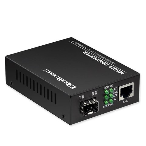 Switch niezarządzalny Qoltec Dwukierunkowy Media Konwerter 1x RJ45 1x SFP | 1000Mb/s | 5V Qoltec