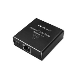 Switch niezarządzalny Qoltec mini rozdzielacz splitter 1x2 port RJ45 | 1000Mbps | USB-C | Aluminium Qoltec