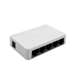 Switch niezarządzalny Qoltec przełącznik sieciowy 5 x port RJ45 | 100Mbps | Fast Ethernet | LAN Qoltec