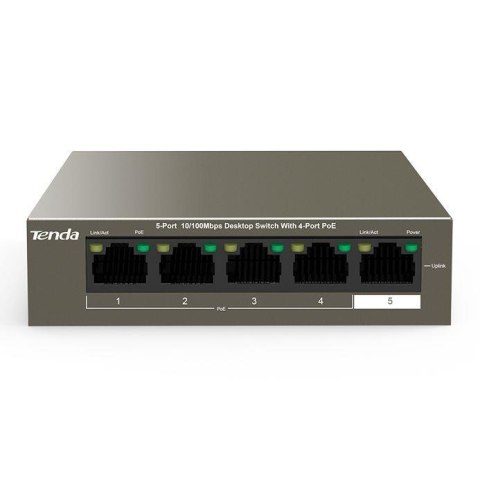 Switch niezarządzalny Tenda TEF1105P-4-63W 5-port 10/100 Mb/s PoE 63W Tenda Switch niezarządzalny Tenda TEF1105P-4-63W 5-port 10/100 Mb/s PoE 63W Tenda