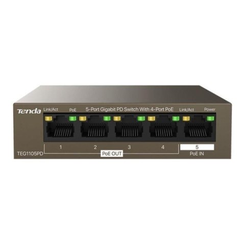 Switch niezarządzalny Tenda TEG1105PD 5-port 1GbE PoE Tenda Switch niezarządzalny Tenda TEG1105PD 5-port 1GbE PoE Tenda