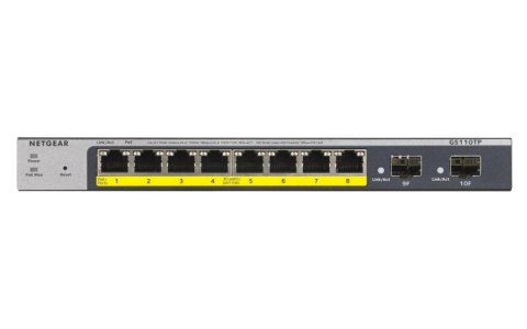 Switch zarządzalny Netgear GS110TP 8x10/100/1000 RJ45 PoE 2xSFP Smart Managed Netgear Switch zarządzalny Netgear GS110TP 8x10/100/1000 RJ45 PoE 2xSFP Smart Managed Netgear