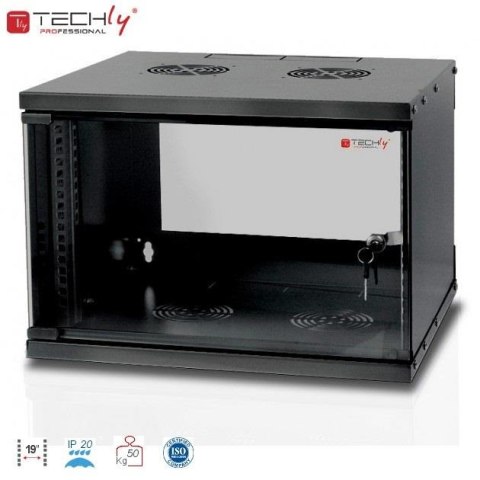 Szafa wisząca TechlyPro ECO 19" 6U/320 zmontowana, czarna Techly Szafa wisząca TechlyPro ECO 19" 6U/320 zmontowana, czarna Techly