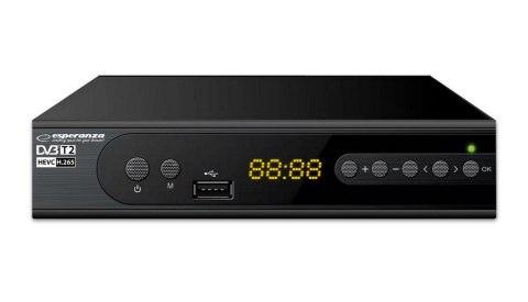 Tuner cyfrowy Esperanza EV106P DVB-T/T2 H.265/HEVC ESPERANZA Tuner cyfrowy Esperanza EV106P DVB-T/T2 H.265/HEVC ESPERANZA
