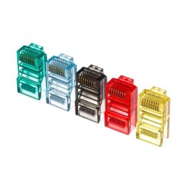 Wtyk RJ45 8p8c UTP linka, kat. 5e (100 szt) Netrack, kolor MIX NETRACK