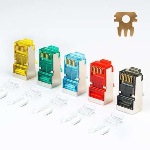 Wtyk RJ45 FTP STP kat. 6A, drut, Netrack, kolor MIX (100 szt) NETRACK Wtyk RJ45 FTP STP kat. 6A, drut, Netrack, kolor MIX (100 szt) NETRACK