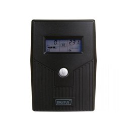 Zasilacz awaryjny UPS DIGITUS Line-Ineractive LCD BASIC, 600VA/360W, 1x12V/7Ah, AVR, 2x Schuko CEE 7/3 Digitus
