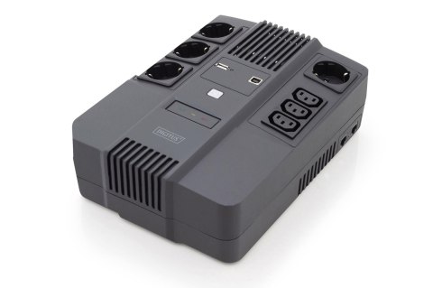 Zasilacz awaryjny UPS DIGITUS Line-Interactive LED DESKTOP 600VA/360W AVR 4x Schuko CEE 7/3, 3x IEC C13, 1xRJ45, 1xUSB A/USB B Digitus