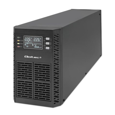 Zasilacz awaryjny UPS Qoltec 2kVA | 2000W | Power Factor 1.0 | LCD | EPO | USB | On-line Qoltec