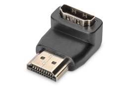 Adapter DIGITUS HDMI 2.0 HighSpeed z Ethernetem Typ HDMI A kątowy/HDMI A M/Ż czarny Digitus
