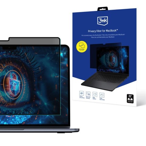 Filtr prywatyzujący, elektrostatyczny - 3mk Privacy filter for MacBook Air 13" M2 2022 3mk Protection Filtr prywatyzujący, elektrostatyczny - 3mk Privacy filter for MacBook Air 13" M2 2022 3mk Protection
