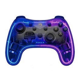 Gamepad Marvo GHOST 40, bezprzewodowy, LED, 17 przycisków, przezroczysty Marvo