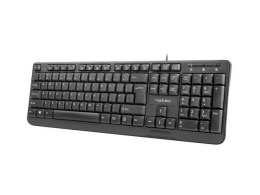 Klawiatura Natec Trout slim przewodowa czarna USB Natec