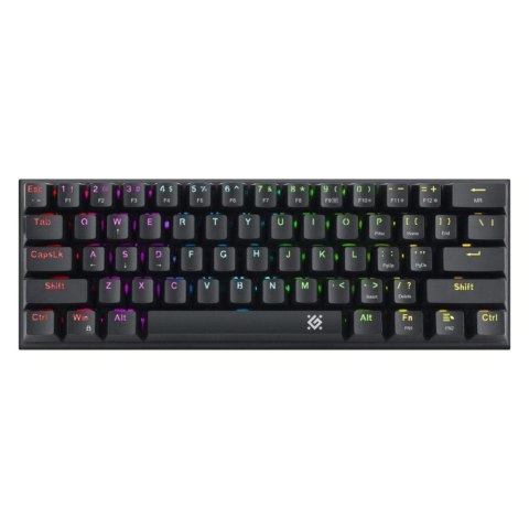 Klawiatura przewodowa Defender CAIRON GK-081 MECHANICZNA podświetlana gaming outemu red Defender