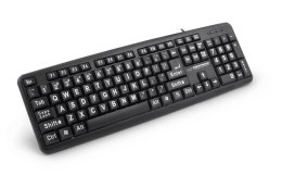 Klawiatura przewodowa Esperanza EK129 Florida z dużymi literami USB czarna ESPERANZA