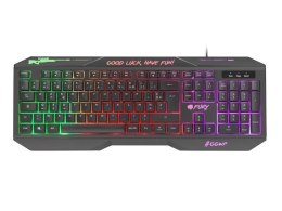 Klawiatura przewodowa Fury Hellfire 2 Francuska Gaming podświetlana czarna Fury