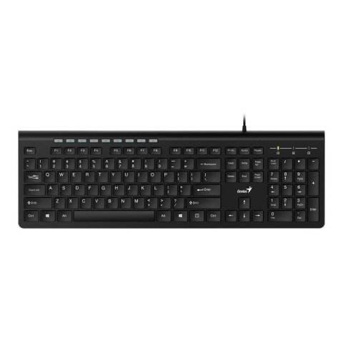 Klawiatura przewodowa Genius Slimstar 230 Offcie black, Full size Genius Klawiatura przewodowa Genius Slimstar 230 Offcie black, Full size Genius