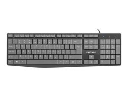 Klawiatura przewodowa Natec Nautilus US slim czarno-szara Natec