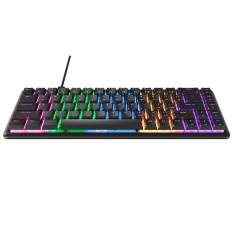 Klawiatura przewodowa Rampage REBEL-BLACKBS gamingowa mechaniczna Rainbow Light, niski profil Rampage Klawiatura przewodowa Rampage REBEL-BLACKBS gamingowa mechaniczna Rainbow Light, niski profil Rampage