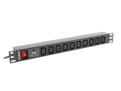 Listwa zasilająca Lanberg do RACK 1U 10A PDU 10x IEC C13 2m czarna LANBERG Listwa zasilająca Lanberg do RACK 1U 10A PDU 10x IEC C13 2m czarna LANBERG