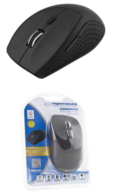 Mysz bezprzewodowa Esperanza ANDROMEDA EM123K optyczna czarna ESPERANZA Mysz bezprzewodowa Esperanza ANDROMEDA EM123K optyczna czarna ESPERANZA