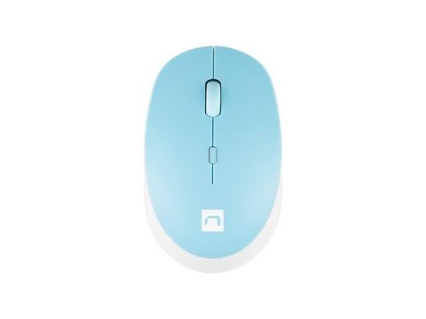 Mysz bezprzewodowa Natec Harrier 2 bluetooth 5.1 1600 DPI z cichym klikiem biało-niebieska Natec