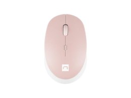 Mysz bezprzewodowa Natec Harrier 2 bluetooth 5.1 1600 DPI z cichym klikiem biało-różowa Natec