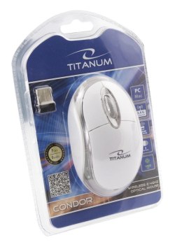Mysz bezprzewodowa Titanum 3D Condor optyczna 2.4 GHz biała Titanum