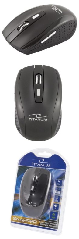 Mysz bezprzewodowa Titanum 6D SNAPPER TM105K optyczna 2,4GHz czarna Titanum