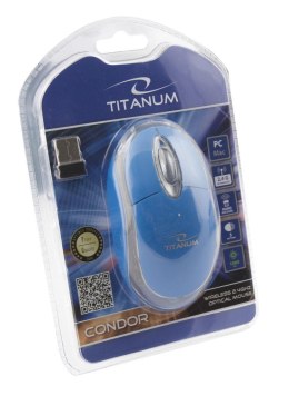 Mysz bezprzewodowa Titanum Condor 3D optyczna 2.4 GHz niebieska Titanum