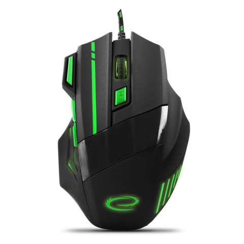 Mysz przewodowa Esperanza MX201 Wolf optyczna Gaming 7D USB czarno-zielona ESPERANZA Mysz przewodowa Esperanza MX201 Wolf optyczna Gaming 7D USB czarno-zielona ESPERANZA